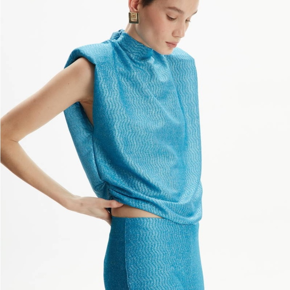 Sparkly Blue Sleeveless Top 🩵